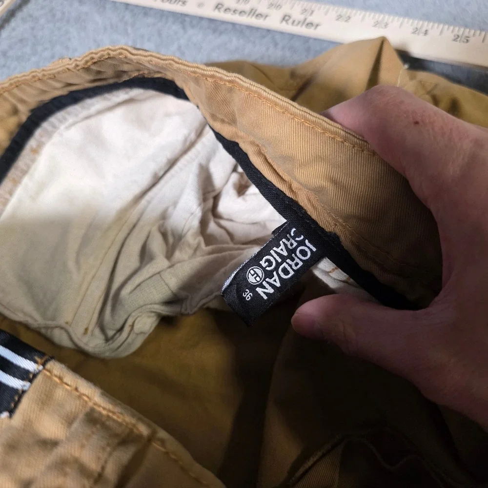 Jordan Craig Mens 36 Cargo Shorts Tan Khaki Cotton Utility Multi Pocket 4454
